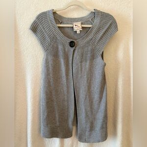 Pink Rose Gray Knit Sweater